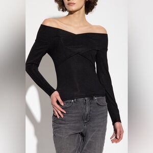 ALL SAINTS  Delta Shimmer Off The Shoulder Top - NWT